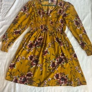 Xhilaration Floral Long Sleeve Dress